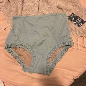 Kortni Jenae NWT swimmer bottom - all ruffled up in soft blue